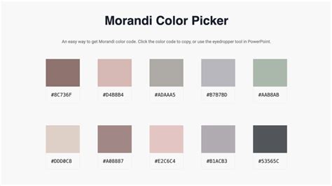 morandi color code